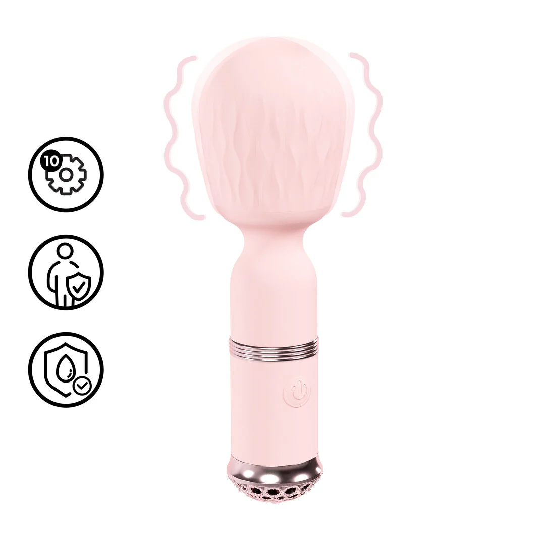 Vibrador tipo wand · 10 modos · Loveline Velour rosa (probador) Loveline by Shots - Imagen 6