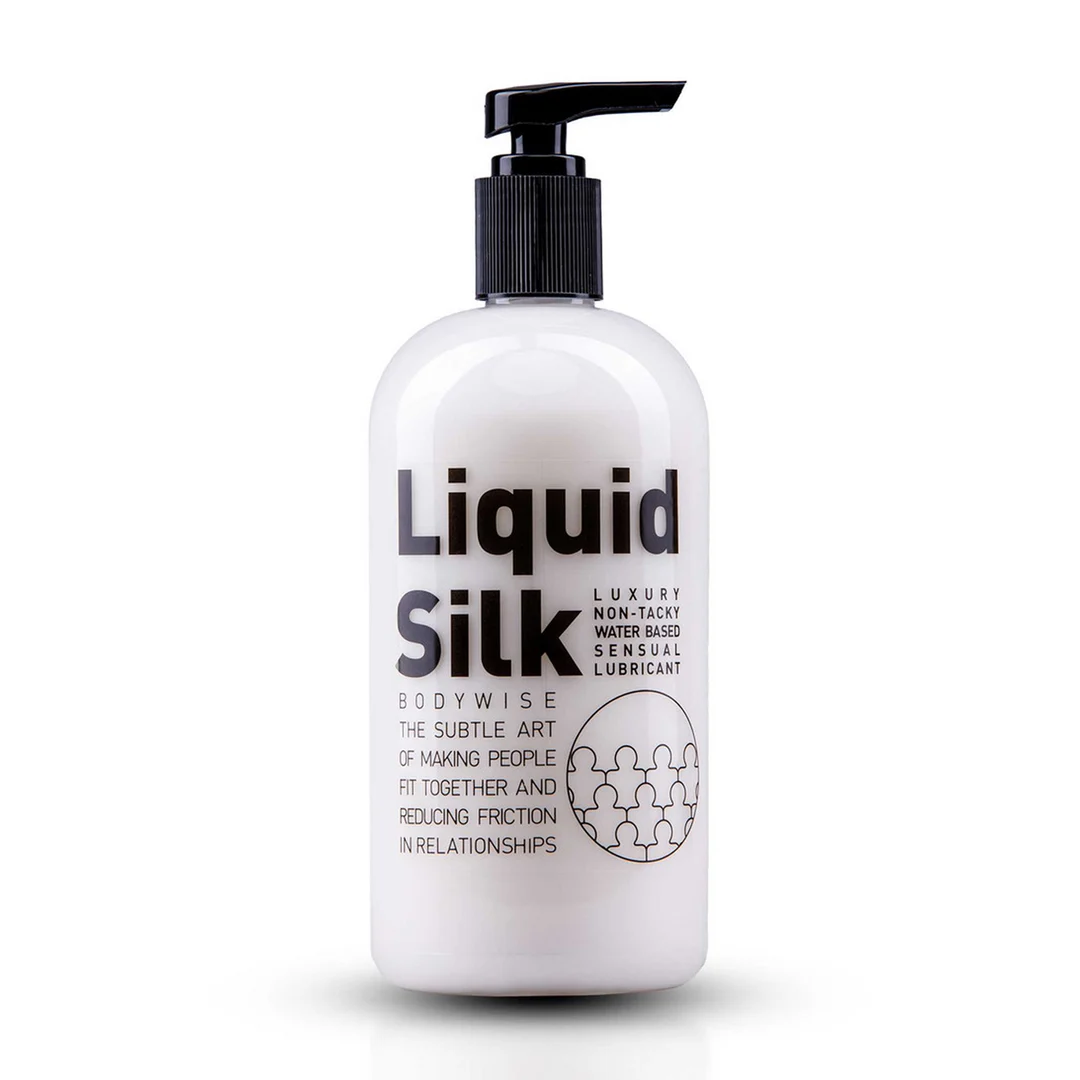 Lubricante de base acuosa – lubricante prémium con un toque de silicona – sin perfume ni sabor – 250 ml – Liquid Silk - Imagen 3