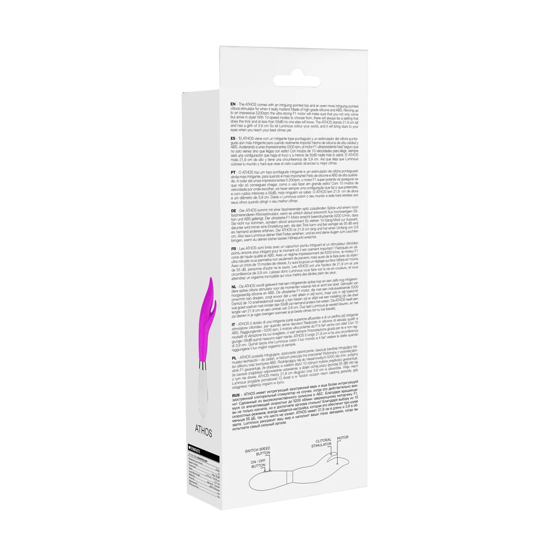 Vibrador Luminous by Shots Athos con estimulación del clítoris - Imagen 2