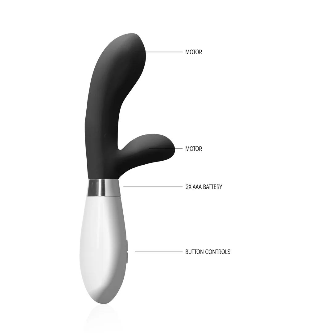 Estimulador de clítoris y vibrador Luna Achilles, negro - Imagen 2