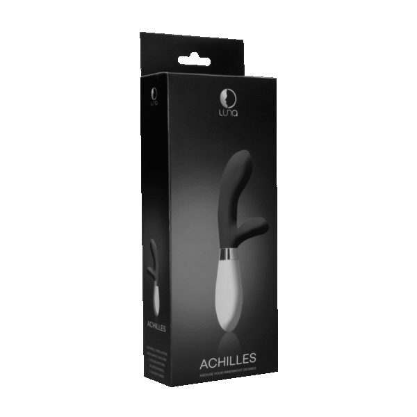 Estimulador de clítoris y vibrador Luna Achilles, negro