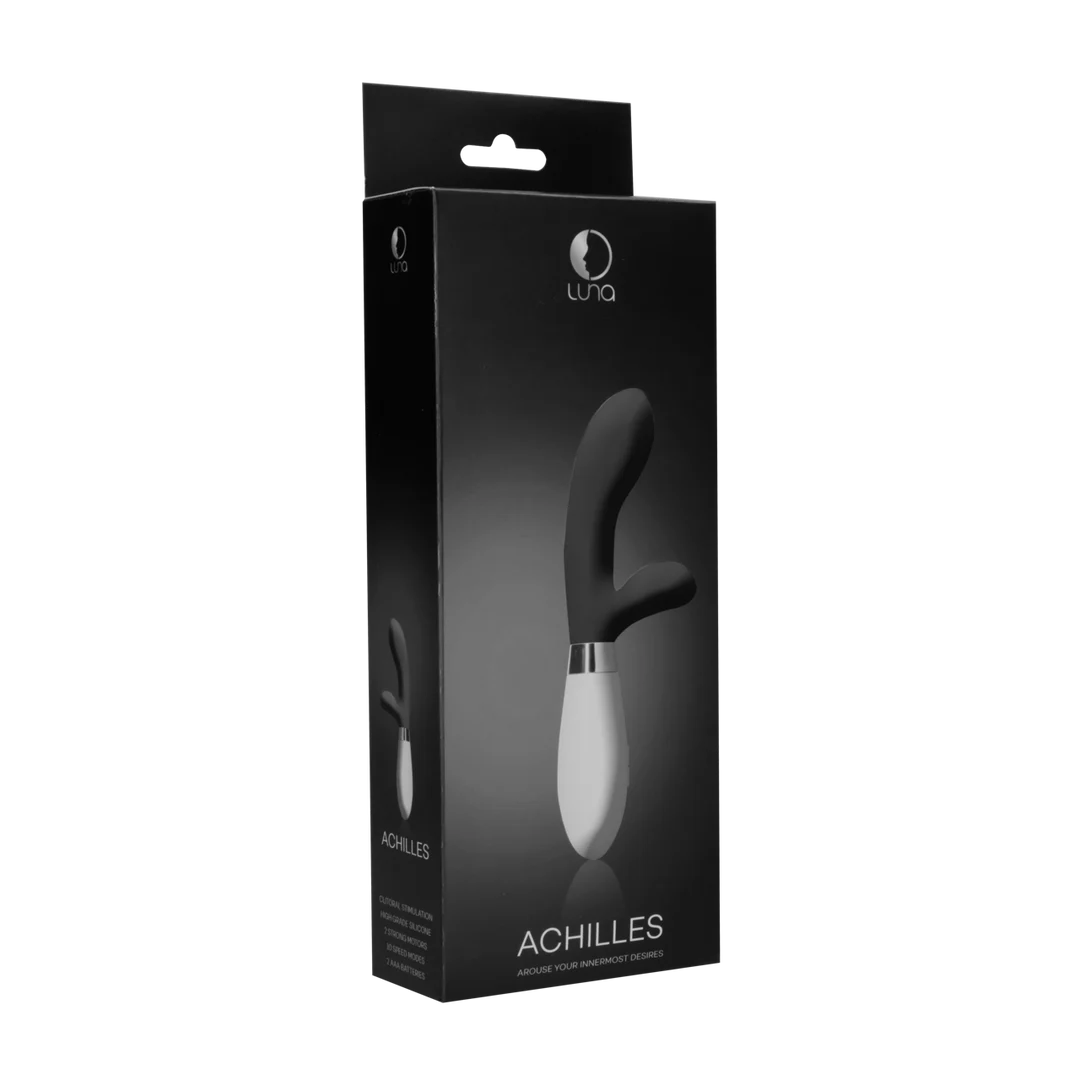 Estimulador de clítoris y vibrador Luna Achilles, negro - Imagen 1
