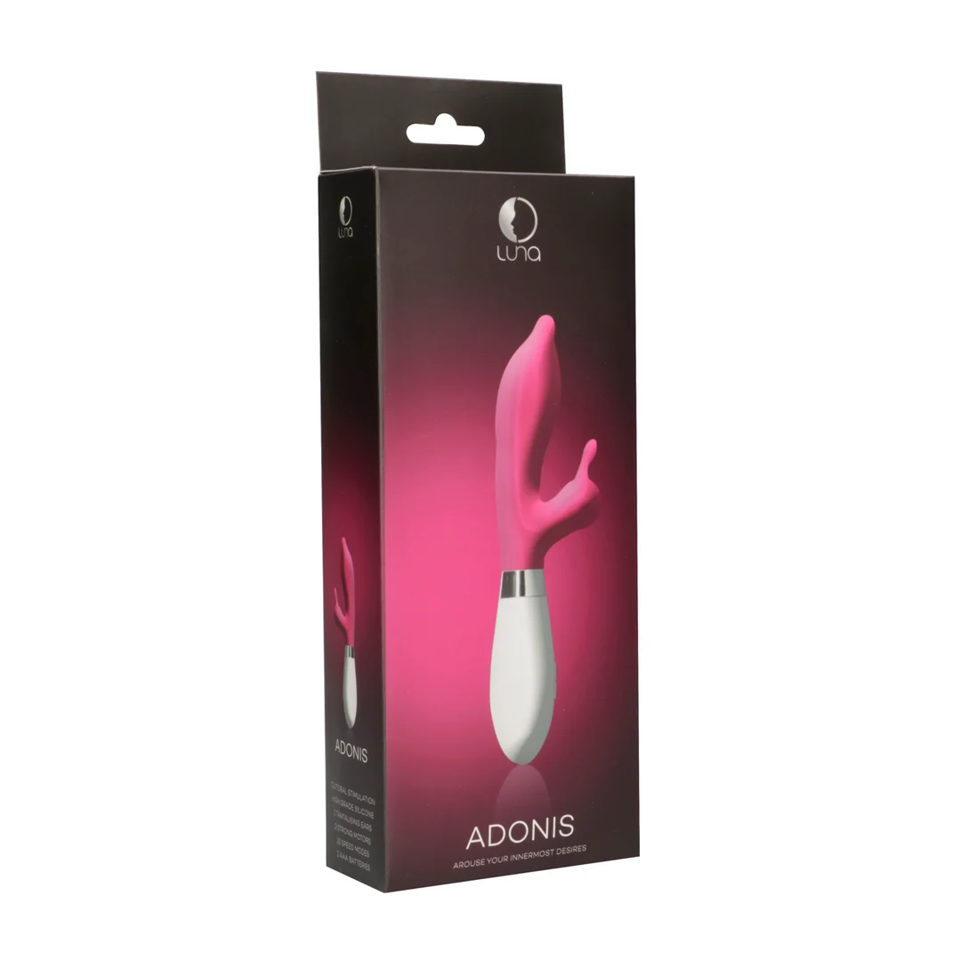 Estimulador de clítoris y vibrador Luna Adonis, rosa - Imagen 1