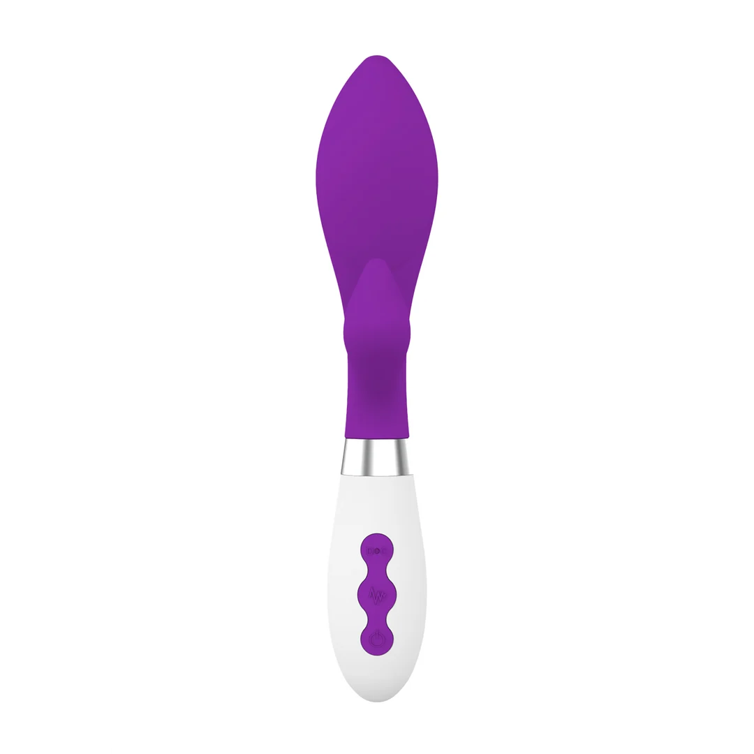 Vibrador tipo rabbit – 10 velocidades y estimulación dirigida – morado Luna by Shots - Imagen 3