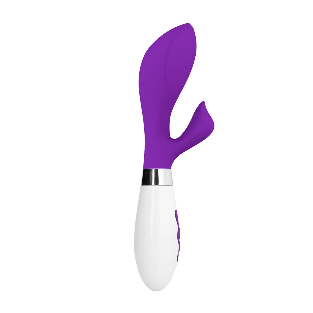 Vibrador tipo rabbit – 10 velocidades y estimulación dirigida – morado Luna by Shots - Imagen 4