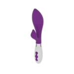 Vibrador tipo rabbit – 10 velocidades y estimulación dirigida – morado Luna by Shots - Imagen 5