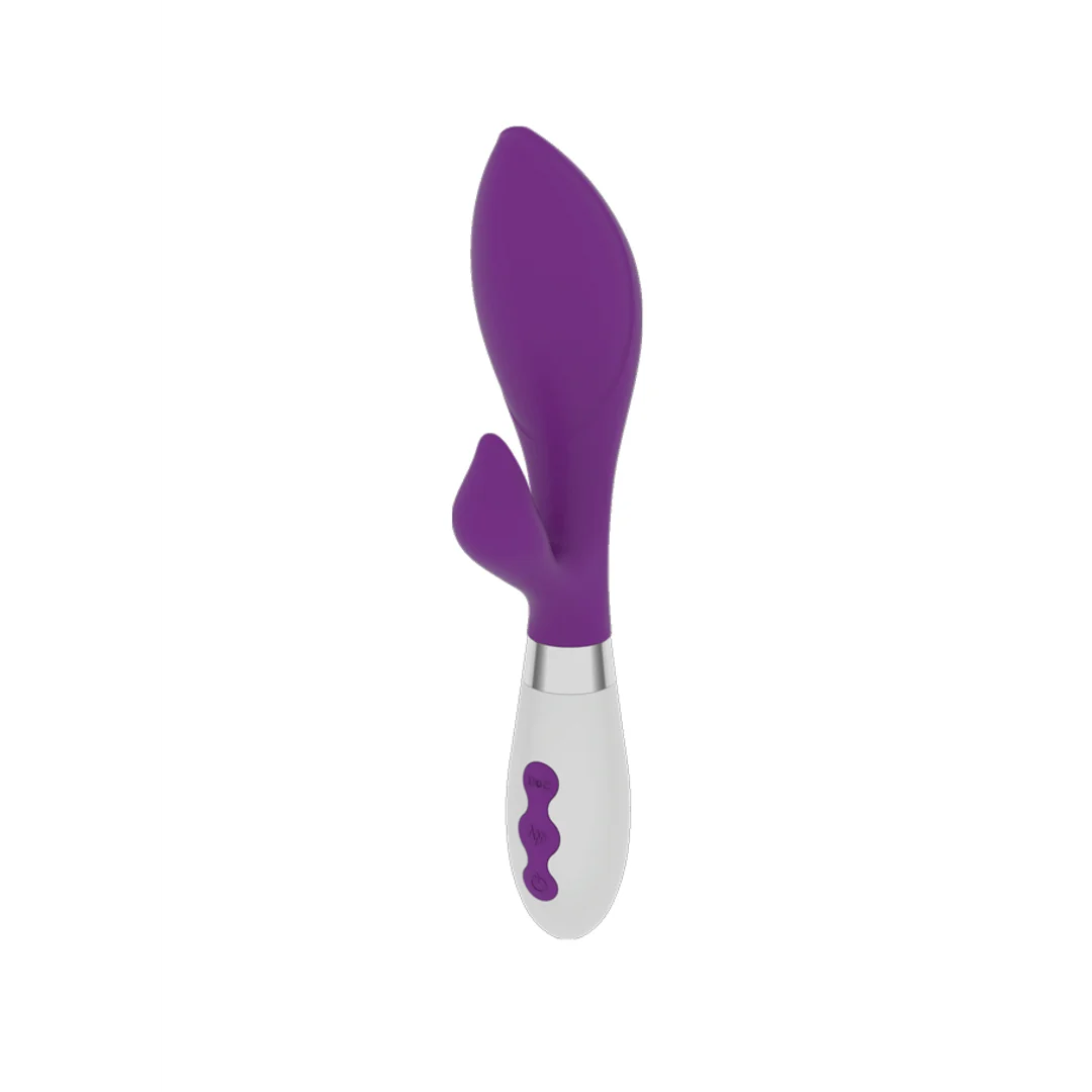 Vibrador tipo rabbit – 10 velocidades y estimulación dirigida – morado Luna by Shots - Imagen 5
