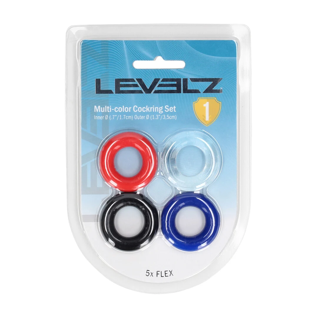 LVL01-0001MUL-2 Set de 4 anillos para el pene Levelz - Imagen 1