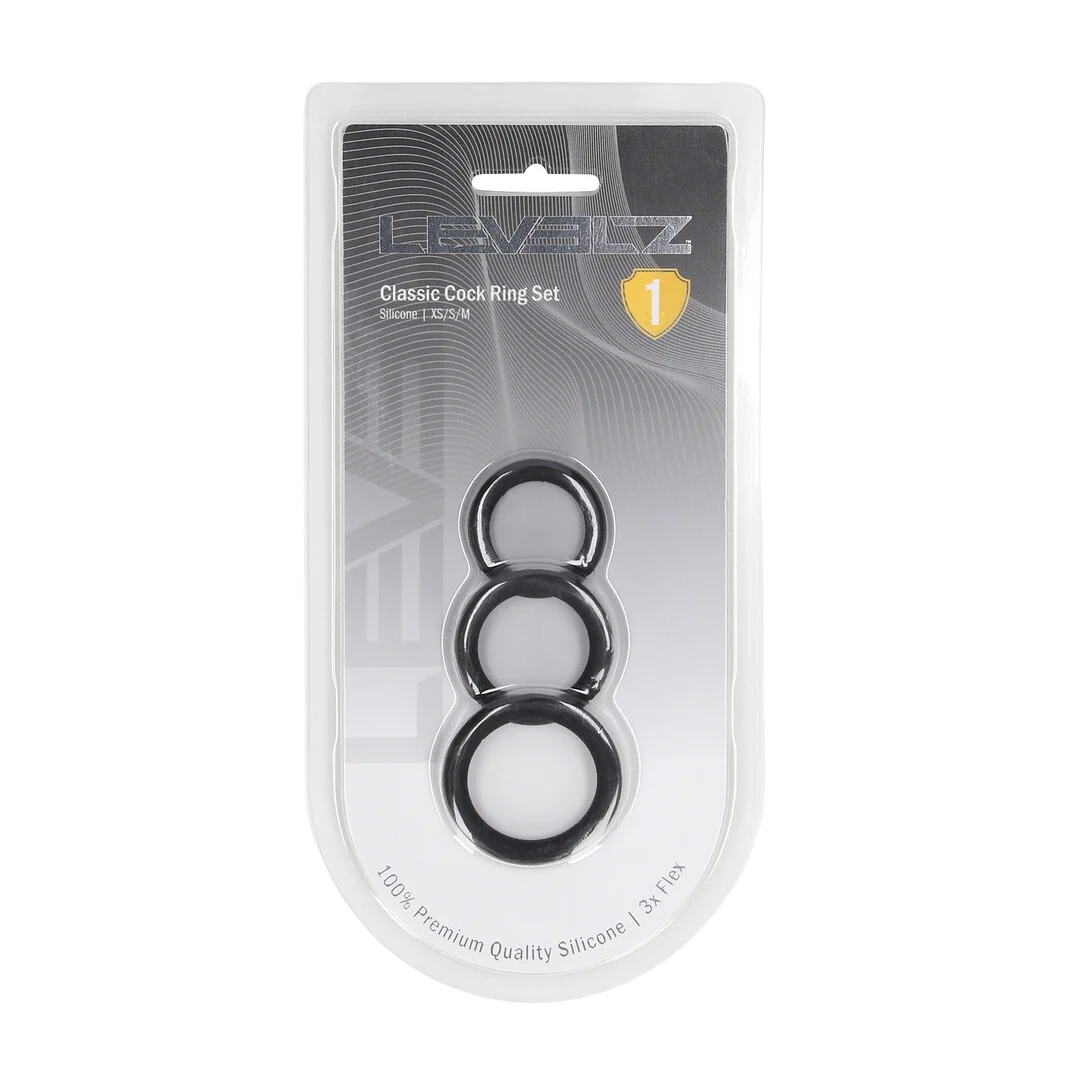 Set de 3 anillos para el pene Levelz de silicona - Imagen 1