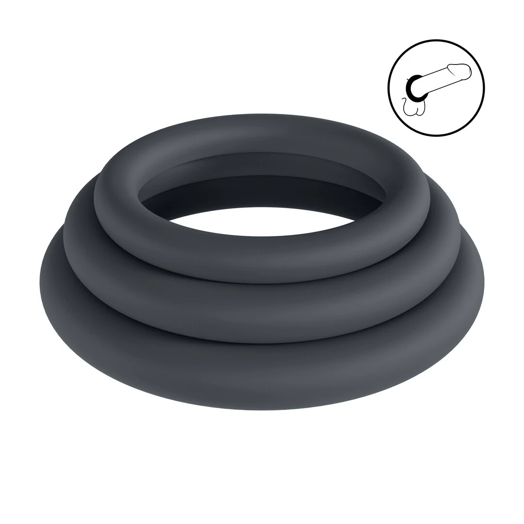 Set de 3 anillos para el pene Levelz de silicona - Imagen 6