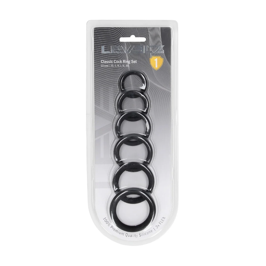 Set de anillos para el pene de silicona Levelz by Shots - Imagen 1