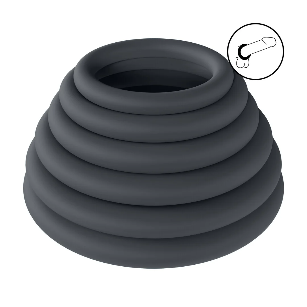 Set de anillos para el pene de silicona Levelz by Shots - Imagen 6