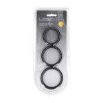 Set de anillos para el pene de silicona Wide O de Levelz by Shots