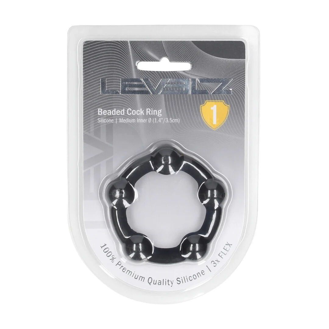 Anillo de silicona con cuentas Levelz para el pene - Imagen 1