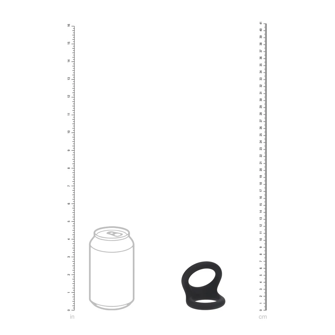 Anillo para el pene de silicona Levelz Double O, negro - Imagen 6