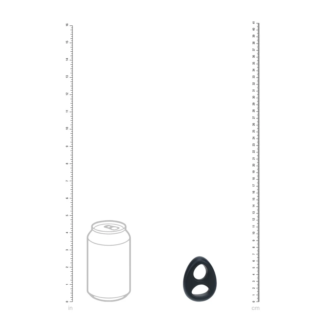 Anillo doble de silicona Levelz para el pene y los testículos - Imagen 3