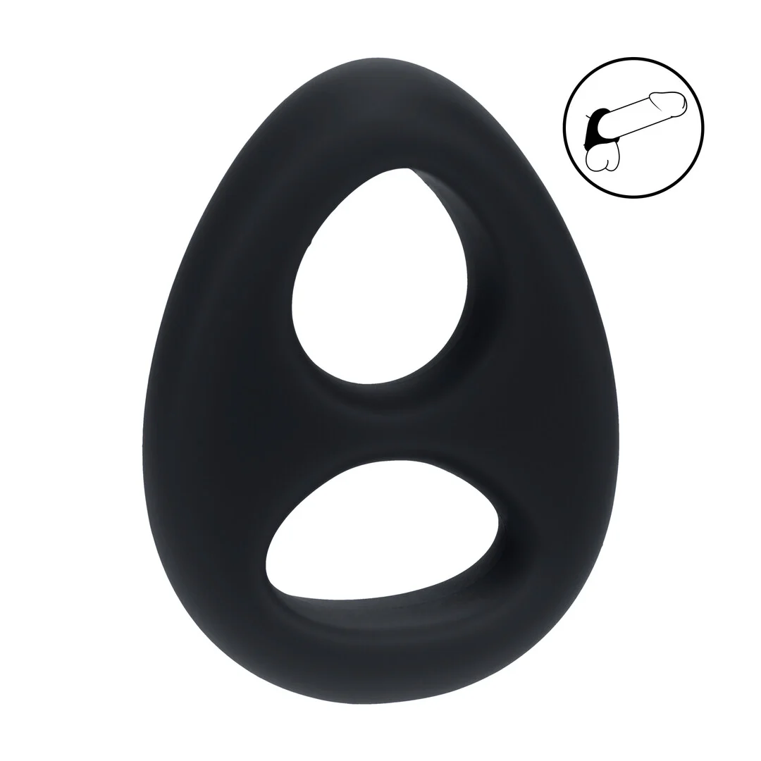 Anillo doble de silicona Levelz para el pene y los testículos - Imagen 5