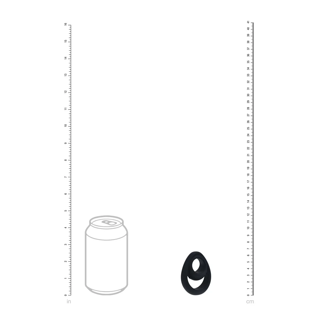 Anillo para el pene de silicona Levelz Double Ergo negro - Imagen 5