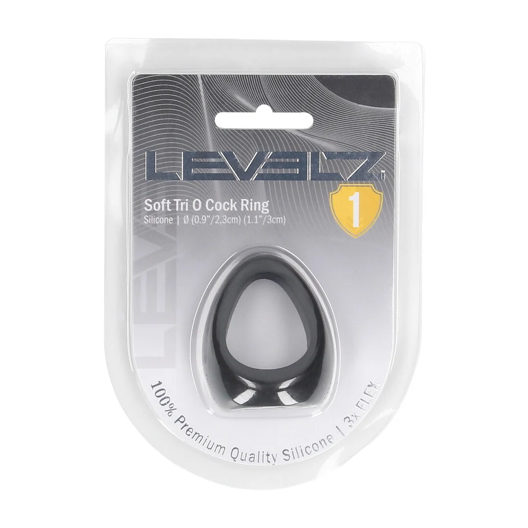 Anillo de silicona Levelz Tri O negro - Imagen 1