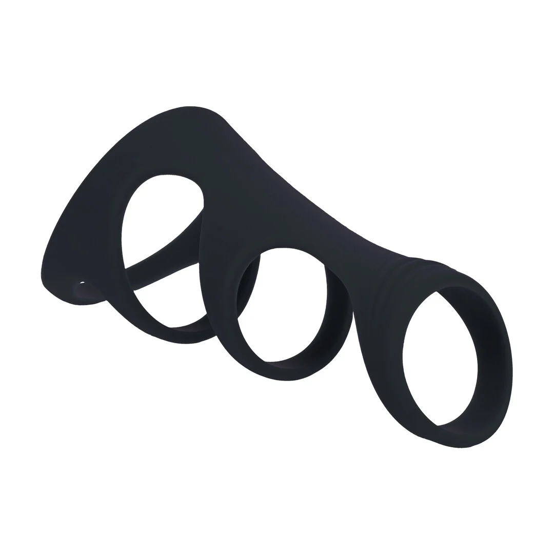 Anillo para el pene de silicona de Levelz con tres bucles - Imagen 3