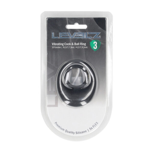 Anillo vibrador para pene y testículos Levelz, negro