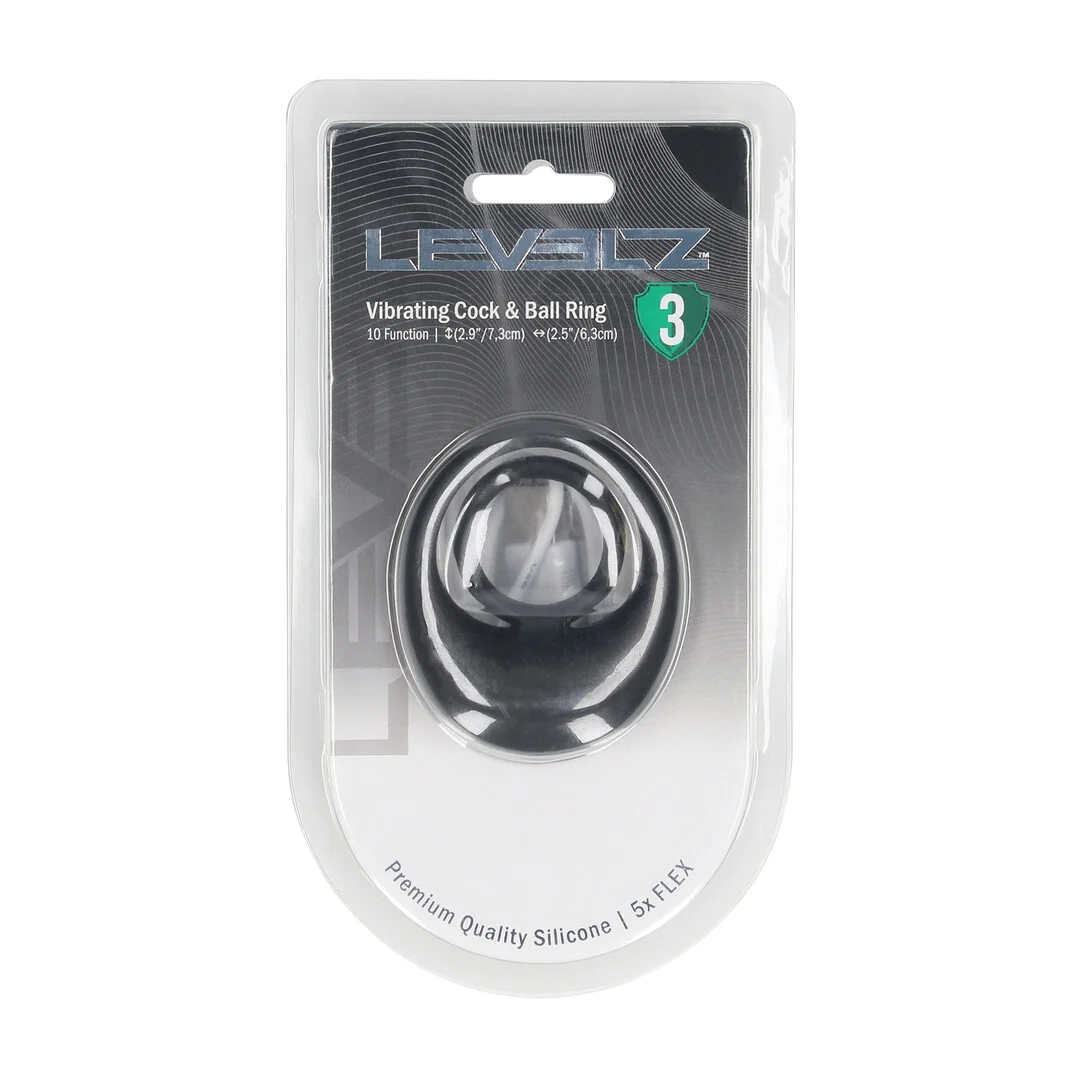 Anillo vibrador para pene y testículos Levelz, negro - Imagen 1