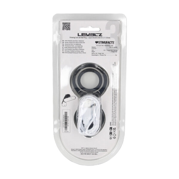 Anillo vibrador Levelz para pene y testículos con estimulador de alas