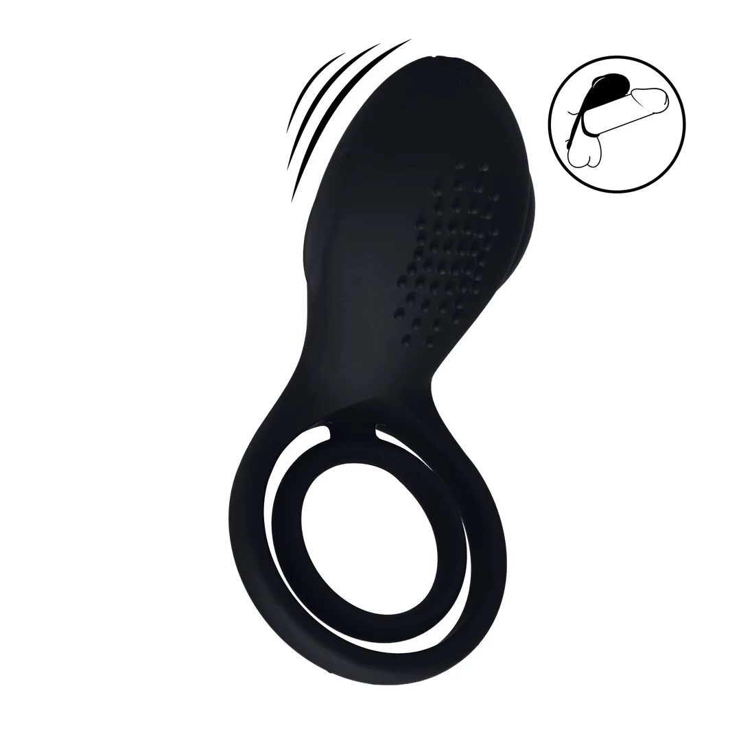 Anillo vibrador Levelz para pene y testículos con estimulador de alas - Imagen 4