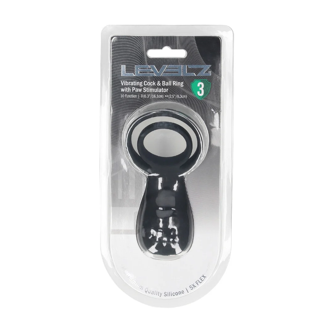 Anillo vibrador para pene y testículos Levelz con estimulador en forma de patita - Imagen 1
