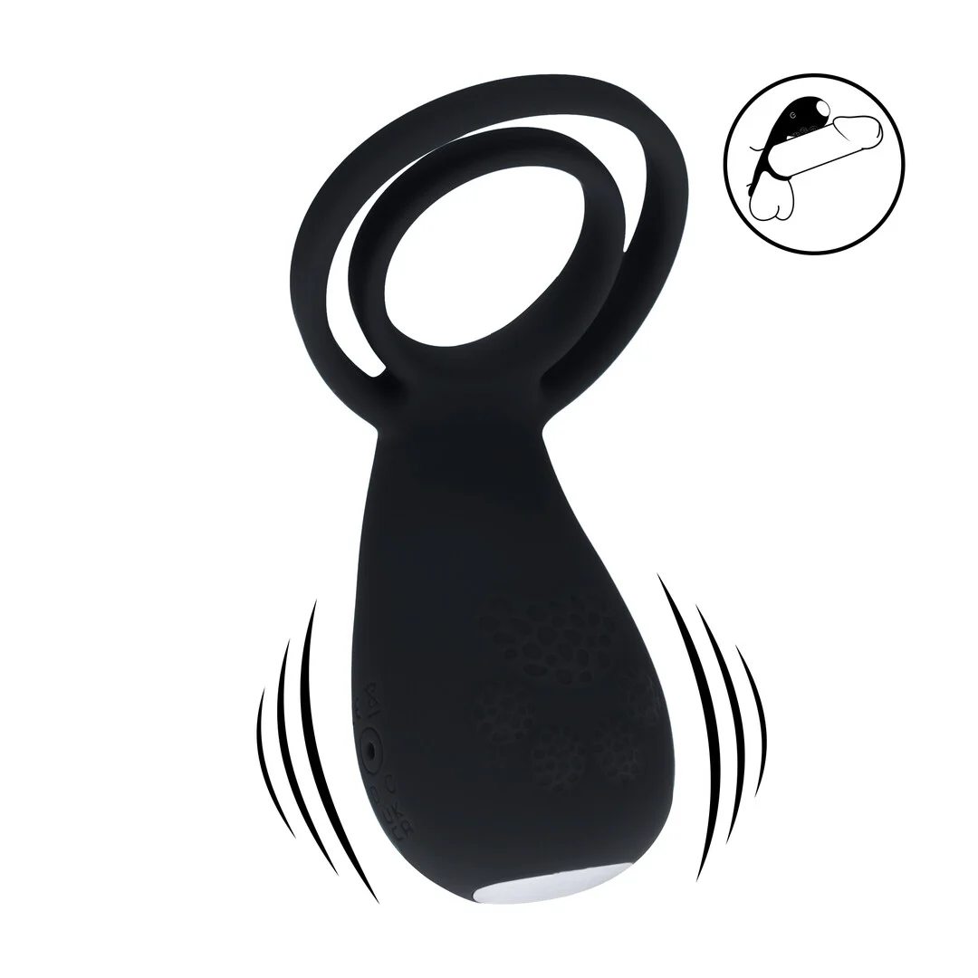 Anillo vibrador para pene y testículos Levelz con estimulador en forma de patita - Imagen 5