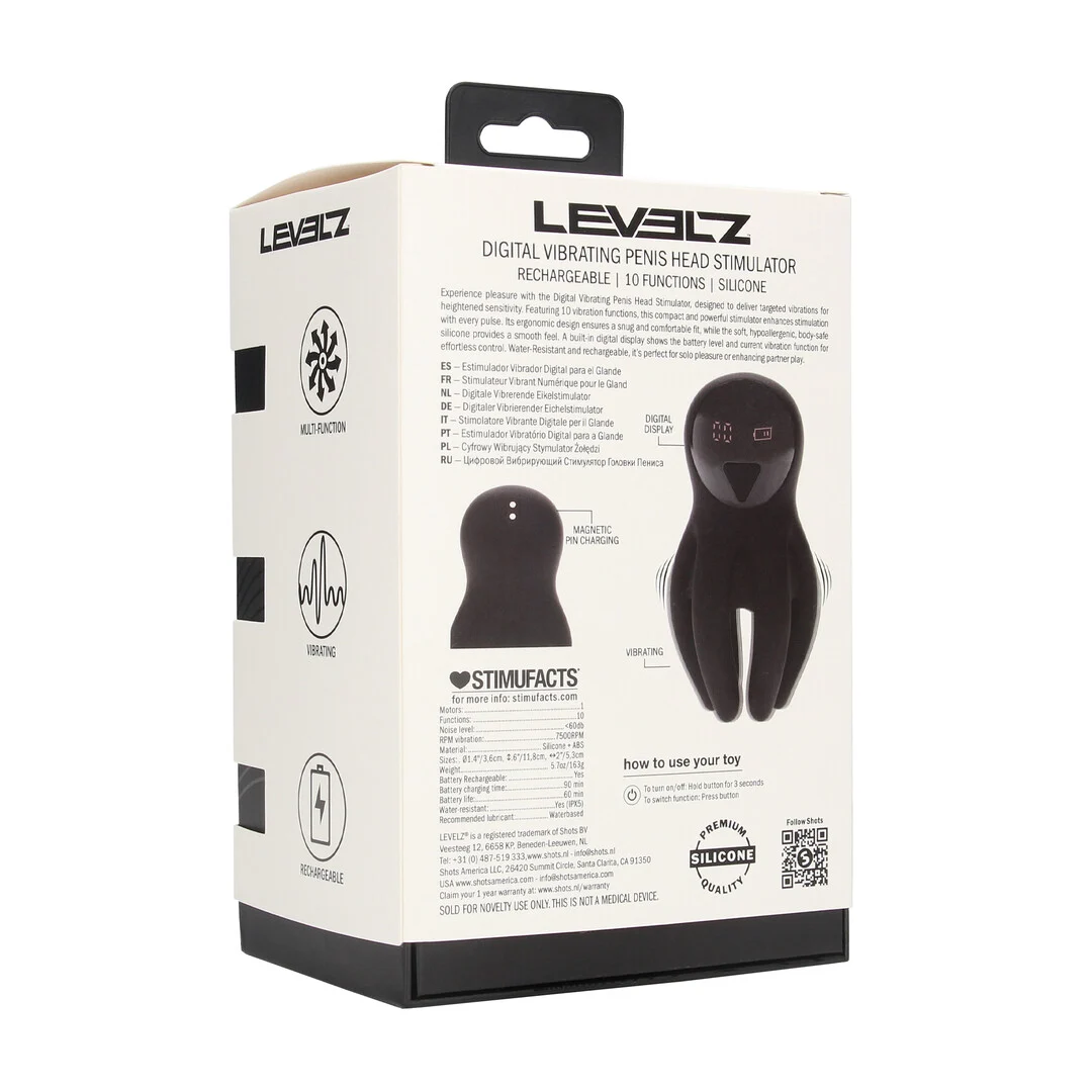 Estimulador vibratorio para el glande con tentáculos Levelz by Shots - Imagen 2