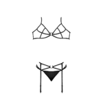 Conjunto Magic Silk con sujetador, liguero y tanga - Imagen 11