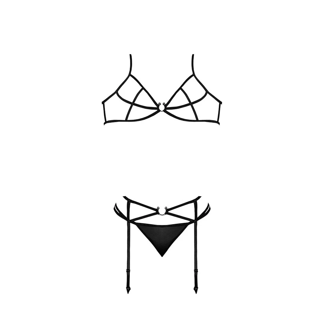 Conjunto Magic Silk con sujetador, liguero y tanga - Imagen 11