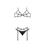 Conjunto Magic Silk con sujetador, liguero y tanga - Imagen 4