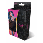 Babydoll negro con espalda descubierta y conjunto de tanga, talla 2X