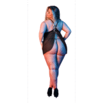 Babydoll negro con espalda descubierta y conjunto de tanga, talla 2X - Imagen 3