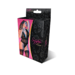 Body de encaje con cuello halter, escote pronunciado en V y tanga para un look sensual, Exposed - Imagen 7