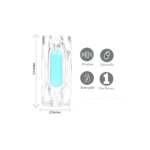 Masturbador vibrador con 10 modos – CLEAR - Imagen 2