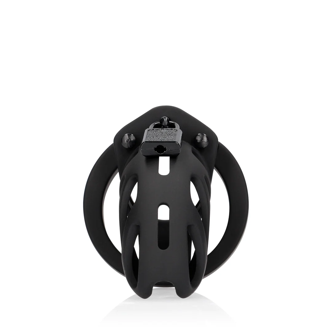 Jaula de castidad negra ManCage Model 24 de 9 cm - Imagen 2