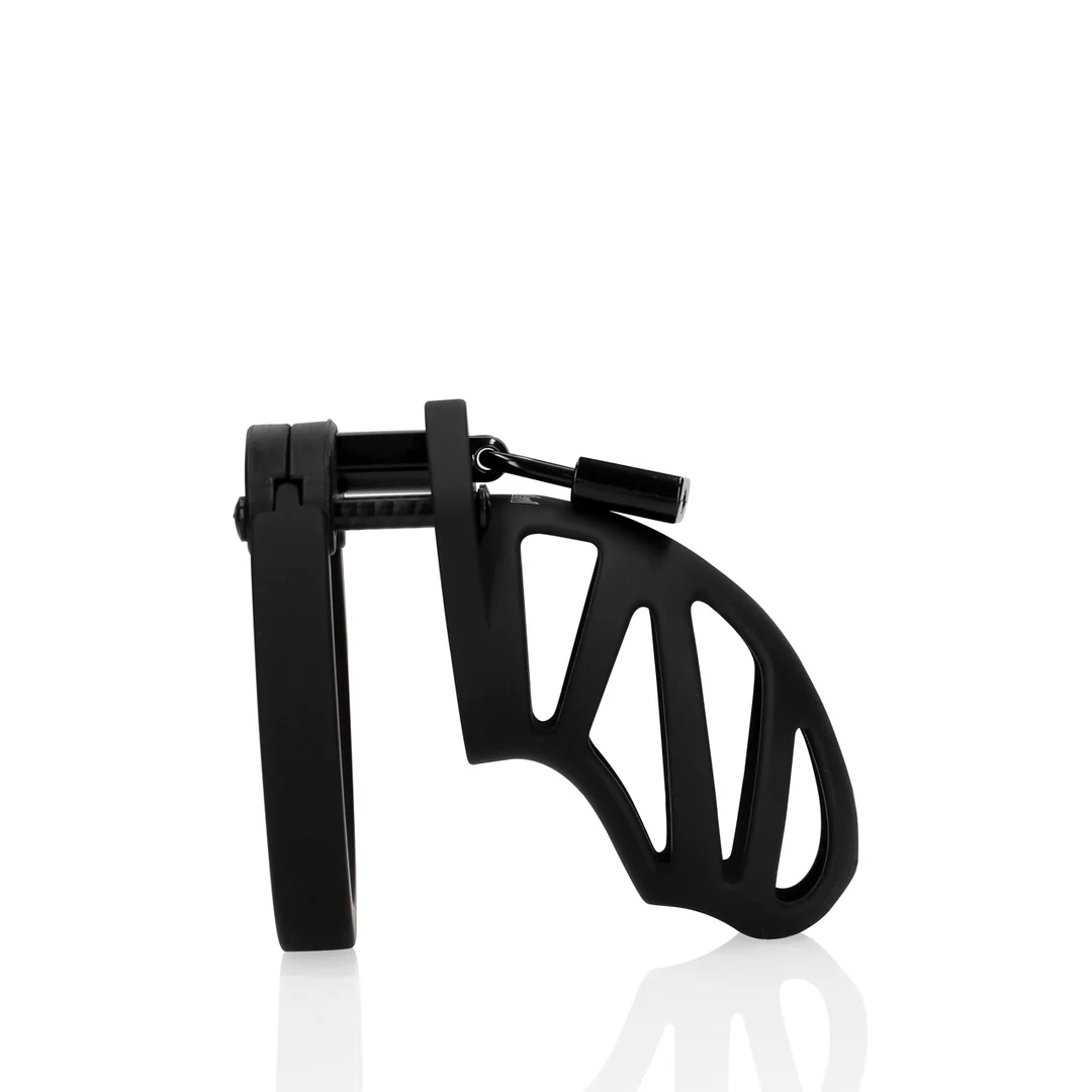 Jaula de castidad negra ManCage Model 24 de 9 cm - Imagen 3