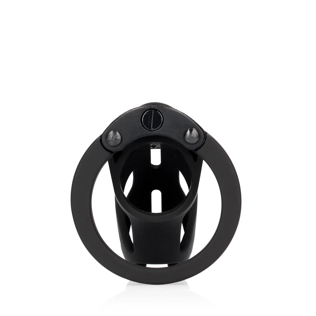 Jaula de castidad negra ManCage Model 24 de 9 cm - Imagen 4