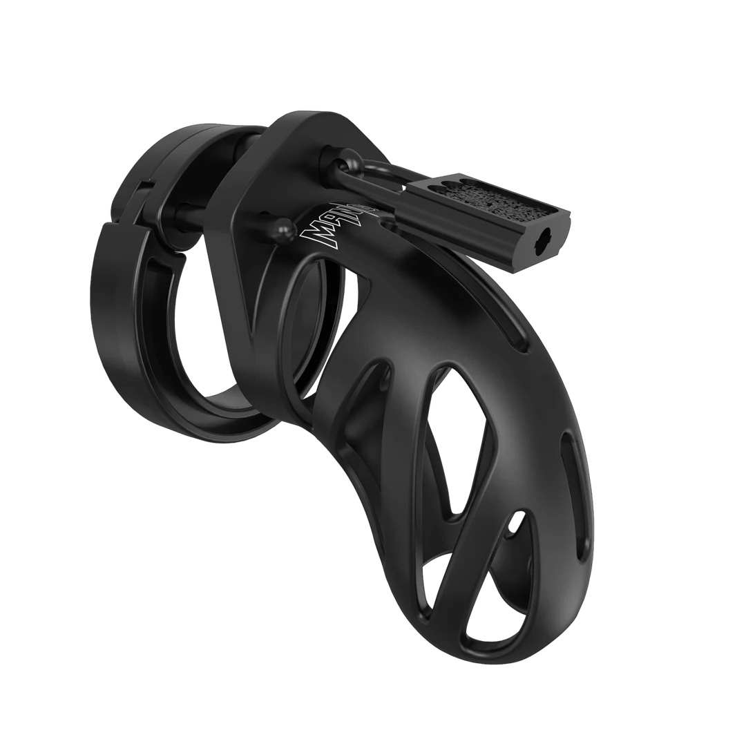 Jaula de castidad negra ManCage Model 24 de 9 cm - Imagen 6