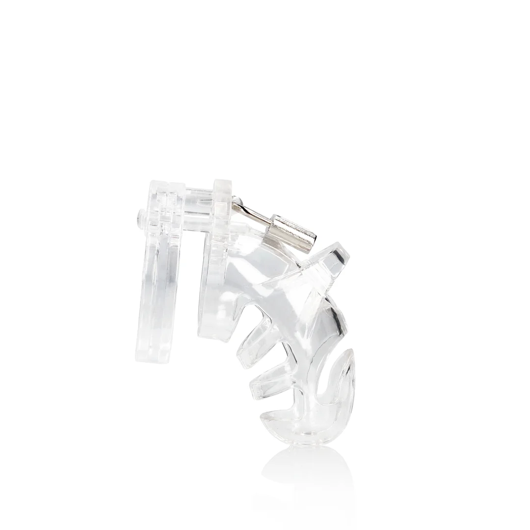 Jaula de castidad con anillos ajustables, negra - Imagen 9