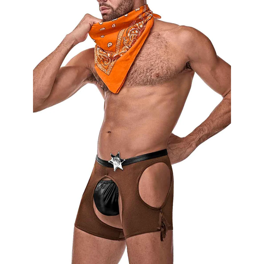 Disfraz de vaquero rígido con juegos de rol sexis para un look atrevido – Male Power - Imagen 1