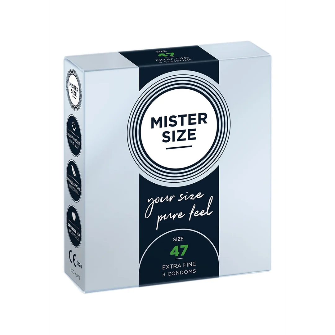 Condones Mister Size Pure Feel 47 mm, 3 unidades - Imagen 2