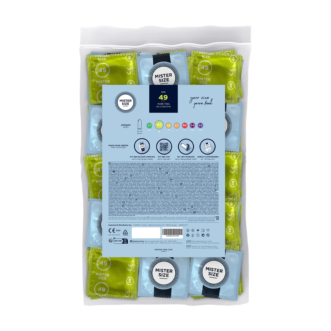 Preservativos Mister Size Pure Feel 49 mm - Imagen 1