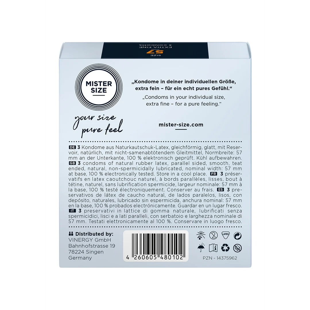 Preservativos con ajuste perfecto – 3 unidades – MISTER SIZE - Imagen 1