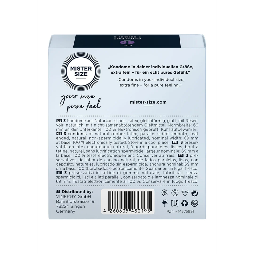MR6903-2 Preservativos con ajuste perfecto – 3 unidades – MISTER SIZE - Imagen 1