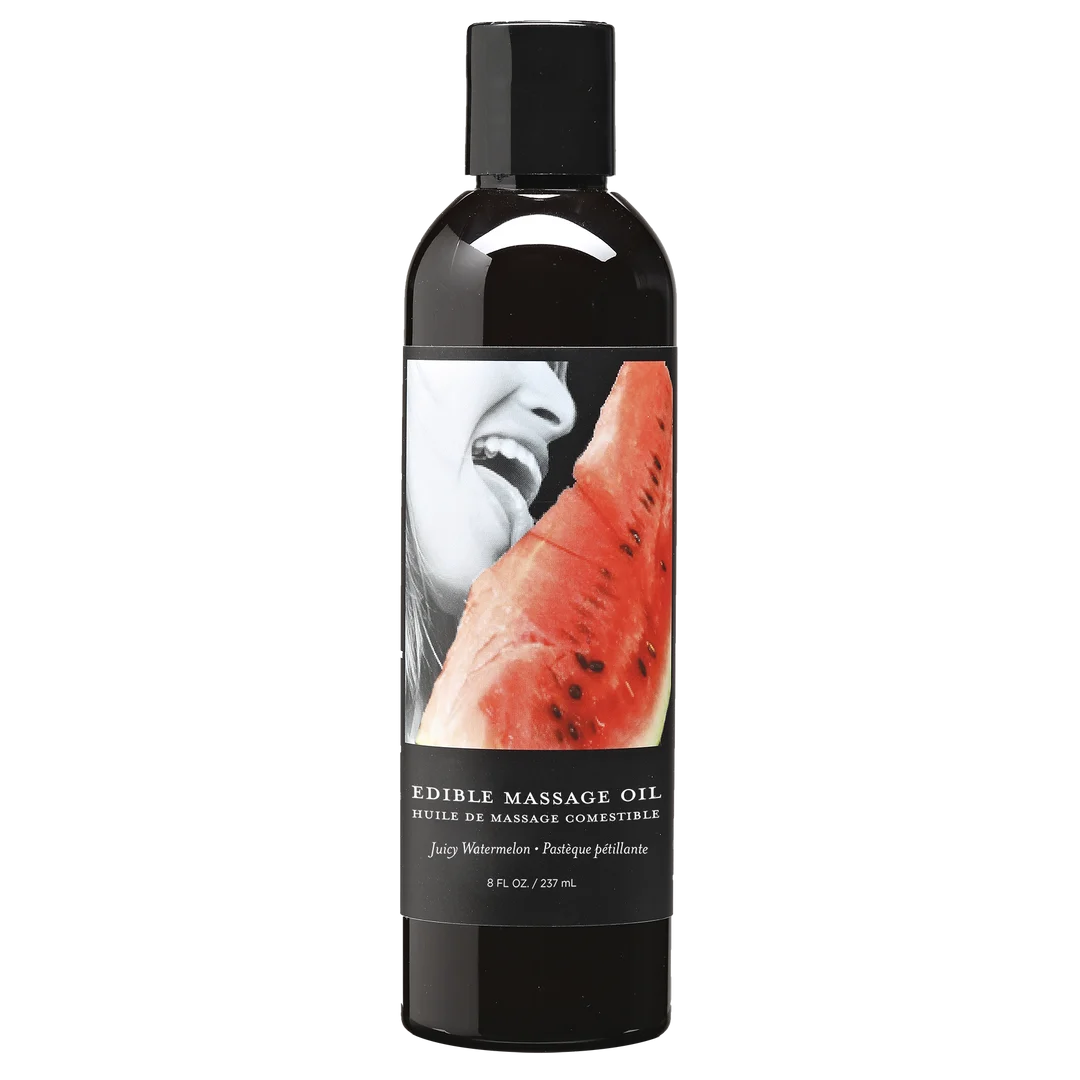 Aceite de masaje erótico comestible, sandía, Earthly Body, 237 ml - Imagen 1