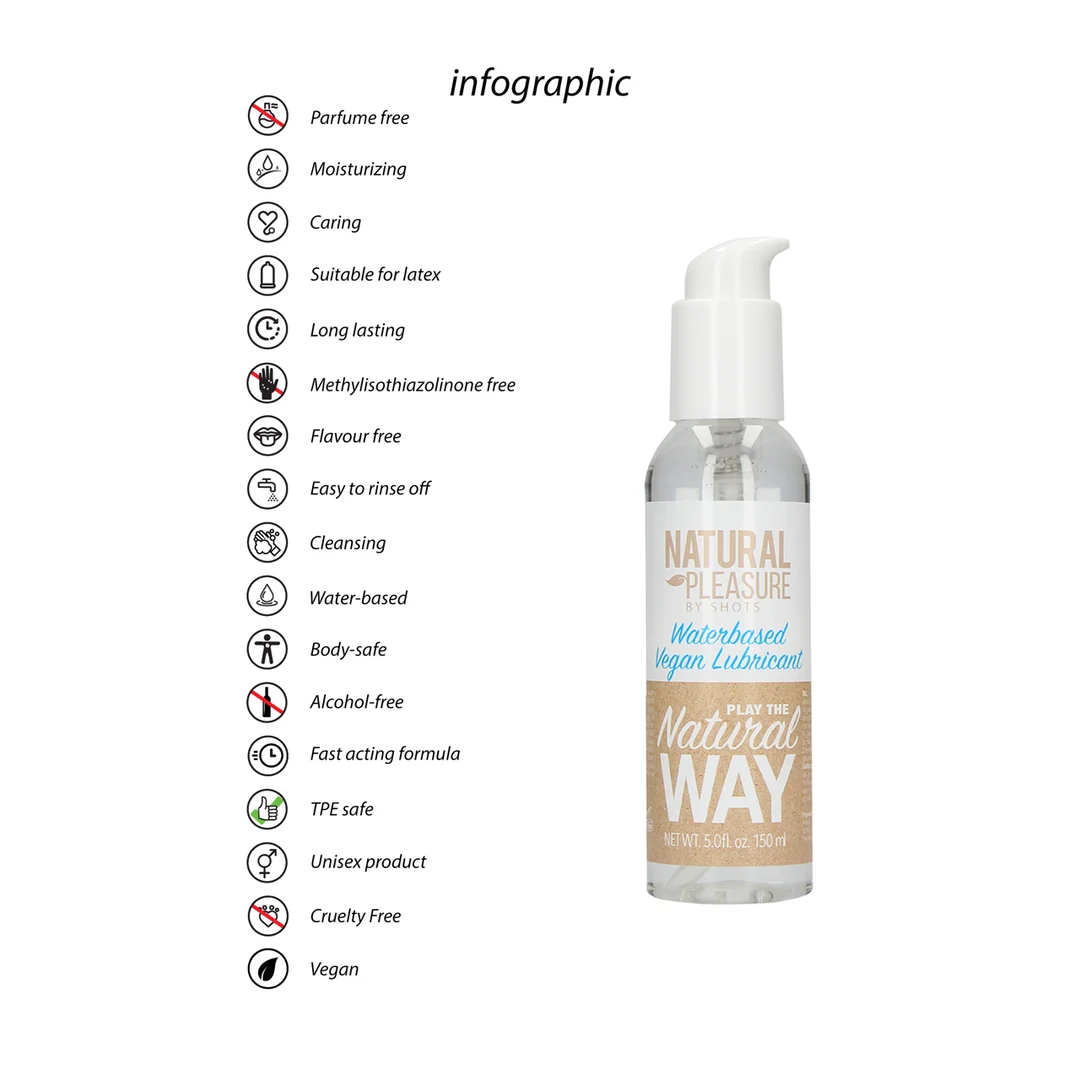 Lubricante con base de agua Natural Pleasure Vegan - Imagen 1